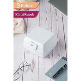 Bölmeli Beslenme Kutusu | Yemek Taşıma ve Saklama Kabı Beyaz 7171091