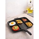 Bölmeli Granit Tava 38X32CM Boyutunda Yanmaz Yapışmaz Tek Seferde 5 Çeşit Pişirme Kolaylığı