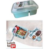 Bölmeli Plastik Beslenme Kutusu 920ML, 40ML, 14,5X20X7,4CM, Yeşil - Ahşap - Seçenek 1