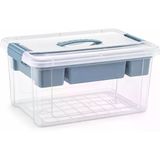 Bölmeli Ve Katlı Plastik Organizer Makyaj Düzenleyici – Kilitli Takım Sandığı Organizer Kutu, Taşıma Kulplu Çok Amaçlı Düzenleyici, Katlı Saklama Kutusu (Asorti Renk) (16 Litre)