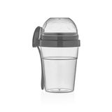 Bölmeli Yoğurt Saklama Kabı, 600 ml + 200 ml, Diyet ve Sağlıklı Beslenme İçin, BPA İçermeyen, Taşınabilir