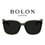 Bolon BL3151-C20 Genç Kadın Erkek Unısex Geometrik Oval Çerçeveli Asetat UV400,POLARIZE Güneş Gözlüğü - Haki Yeşil