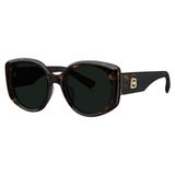 Bolon BL3197-C28 Genç Kadın Oval Çerçeveli Asetat UV400,POLARIZE Güneş Gözlüğü - Kahverengi - Leopar