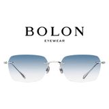 Bolon BV1051-A97 Genç Kadın Erkek Unisex Köşeli Çerçevesiz Titanyum UV400 Güneş Gözlüğü - Mavi