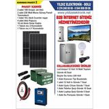 Bolsat Solar Karavan Paketi 2- 460 Watt Panel - 200 Amper Jel Akü - 1000 Watt Tam Inverter