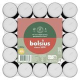 Bolsius Tealight Mum 100'LÜ, 4 Saat Uzun Yanma Süreli, Dumansız & Parfümsüz, Beyaz Dekoratif Mu - Çok Renkli