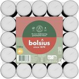 Bolsius Tealight Mum 100’lü, 4 Saat Uzun Yanma Süreli, Dumansız & Parfümsüz, Beyaz Dekoratif Mum, Doğal Bitki Mumu, Palmiye Yağı İçermez