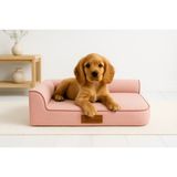 Bolster-L Üst Kalite Köpek Yatağı Süngerli Sıvı Geçirmez Alezli. %100 Elyaflı. 2 Fermuarlı - 57 x 71 cm - Pembe