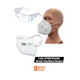 BOLTER CHEMİCAL PRODUCTS İş Güvenlik Seti 1 Adet S700 Çapak Gözlüğü ve 10 Adet Ventilsiz Toz Maskesi