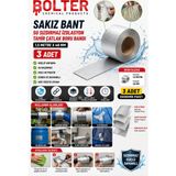 BOLTER CHEMİCAL PRODUCTS Sakız Bant Su Sızdırmaz Izolasyon Tamir Çatlak Boru Bandı 1,5 Metre x 48 mm 3 Adet - Beyaz