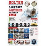 Bolter Chemical Products Sakız Bant Su Sızdırmaz İzolasyon Tamir Çatlak Boru Bandı 1,5 Metre X 48 Mm 3 Adet