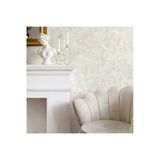 Bölünmüş Renk Desenli Duvar Kağıdı - Vera 1504-1, Beyaz, Elyaf Taban (Non-Woven) - 16.5 M2