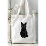 Bombay Kedisi Kedi Kişiye Özel Baskılı Bez Çanta Omuz Çantası Desen 3
