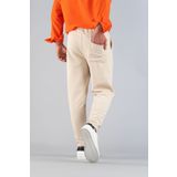 bombe Erkek Bej Pantolon Beli Lastikli Slim Fit Esnek Likralı Basic Pamuklu Jogger