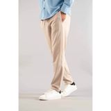 bombe Erkek Bej Slim Fit Kesim Ipli Jogger Pantolon