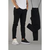 Bombe Erkek Slim Fit Dar Kesim Kot Pantolon Siyah - 30 - --
