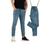 Bombe Erkek Slim Fit Dar Kesim Tırnaklı Kot Pantolon Buz Mavisi