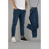 Bombe Erkek Slim Fit Dar Kesim Tırnaklı Kot Pantolon Mavi - 34 - --