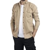 Bombe Slim Fit Erkek Kot Gömlek Bej