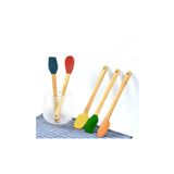 bombidibom 5 Li Renkli Bambu Silikon Spatula Seti