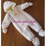 Bombili Pembe Kış Bebek Welsoft Patiksiz Bebek Tulum