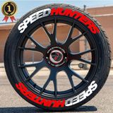 Bombtire Motosiklet ve Otomobil Lastik Yazısı Sticker Arma 8 Adet 2.5 cm (Made In Usa) Bombtire® - SPEEDHUNTERS 2 - Beyaz