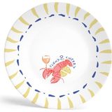 Bon App Collection Lobster Sarı Beyaz Porselen Tatlı Tabağı 21 cm - Standart