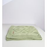 Bon Chic Baby Bebek Battaniyesi Pamuk Örgü Haki 75*90