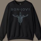 Bon Jovi Rock Music Gitar Müzik Kısa Kollu Baskılı Sweatshirt