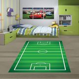 Bona Fortuna Futbol Sahası Desenli Oyun Halısı Dijital Baskı Yıkanabilir Kaymaz Taban Çocuk Odası Halısı - 80 x 200 cm - Yeşil