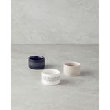 Bona Stoneware 3'lü Çerezlik 6,5 cm Siyah-Beyaz-Bej - Bej - Beyaz