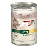 BonaCibo 12x400 gr Ciğerli Kedi Maması