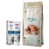 BonaCibo Adult Cat Kuzu Etli ve Pirinçli Kuru Mama 2 Kg ile Malt Paste 100g Yetişkin Kedi Maması Seti