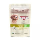 Bonacibo Jelly Tavuklu & Dana Etli Pouch Yavru Köpek Maması 12 X 100 Gr