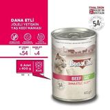 Bonacibo Jöleli Dana Etli Yaş Kedi Maması Yetişkin Kediler İçin 6 x 400 gr