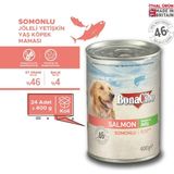 BonaCibo Jöleli Somonlu Yaş Köpek Maması, 400 Gr x 24 Adet