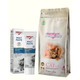 Bonacibo Kısırlaştırılmış Kedi Bakım Seti: Light & Sterilised Kuru Mama 2 Kg Ve Malt Paste Tüy Yumağı Macunu 100G