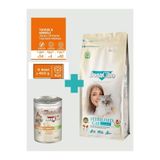 Bonacibo Kısırlaştırılmış Kediler İçin Somonlu Kuru Mama 2 Kg + Tavuklu ve Hindili Jöleli Yaş Mama 400g x 6 Adet