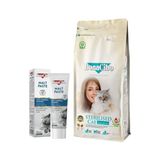 Bonacibo Somonlu Ve Balıklı Kısırlaştırılmış Kedi Maması 2 Kg + Malt Paste 100 Gr - Balık Sever Kedilere Özel Set