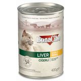 BonaCibo Soslu Ciğerli 6x400 gr Yaş Kedi Maması
