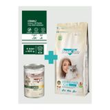 Bonacibo Sterilised Somonlu Kısırlaştırılmış Kedi Maması 2 Kg & Soslu Ciğerli Yaş Mama Seti 6x400 gr