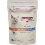 BonaCibo Tavuklu Pouch 85 gr Yavru Konserve Kedi Maması