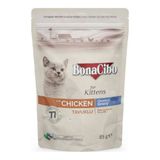 BonaCibo Tavuklu Sos İçinde Pouch 12x85 gr Yavru Kedi Yaş Maması