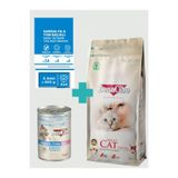 Bonacibo Tavuklu ve Hamsili Yetişkin Kedi Kuru Maması 2 Kg & Sardalya ve Ton Balıklı Deniz Ürünlü Ezme Yaş Mama Avantaj Paketi 6x400 gr