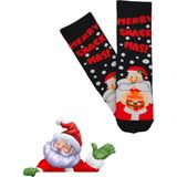 Bonapart Özel Koleksiyon Unisex Yılbaşı Noel Merry Christmas Happy Smack Mas Soket Çorap - Renkli - 37 - 44