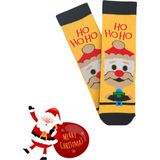 Bonapart Özel Koleksiyon Unisex Yılbaşı Noel Merry Christmas Happy Yellow Hoho Soket Çorap - Renkli - 37 - 44