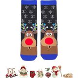Bonapart Özel Koleksiyon Unisex Yılbaşı Noel Merry Christmas Snowy Deer Geyik Soket Çorap - Renkli - 38 - 42