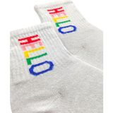 Bonapart Unisex Happy Hello Renkli Kolej Çorap - Beyaz - 38 - 42