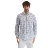 Bonaven Erkek Lacivert Pamuklu Uzun Kollu Slim Fit Spor Gömlek Lacivert L