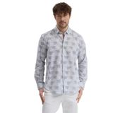 Bonaven Erkek Lacivert Pamuklu Uzun Kollu Slim Fit Spor Gömlek Lacivert S